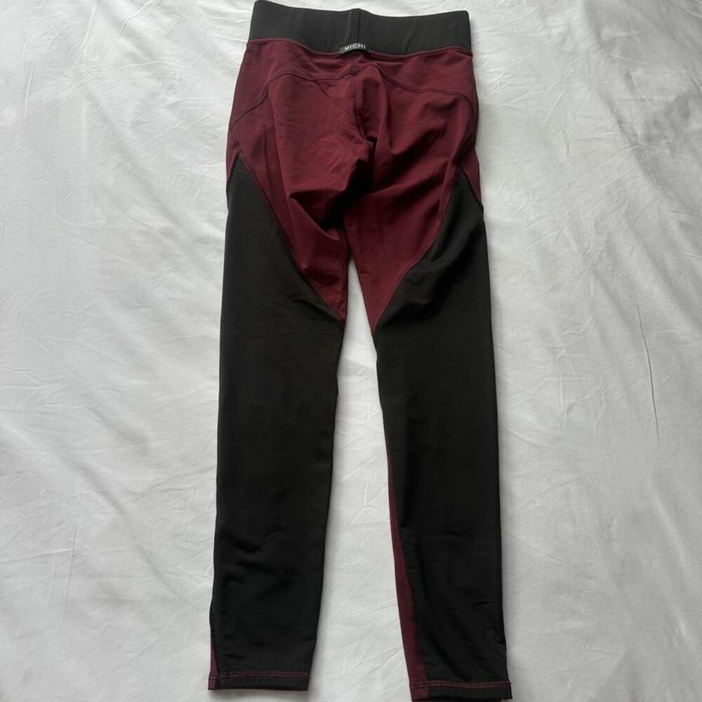 Michi black and burgundy color blocked